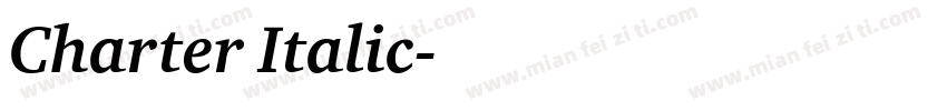 Charter Italic字体转换